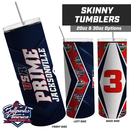 USA Prime Jacksonville - Summer Kickoff - 20oz Skinny Tumbler