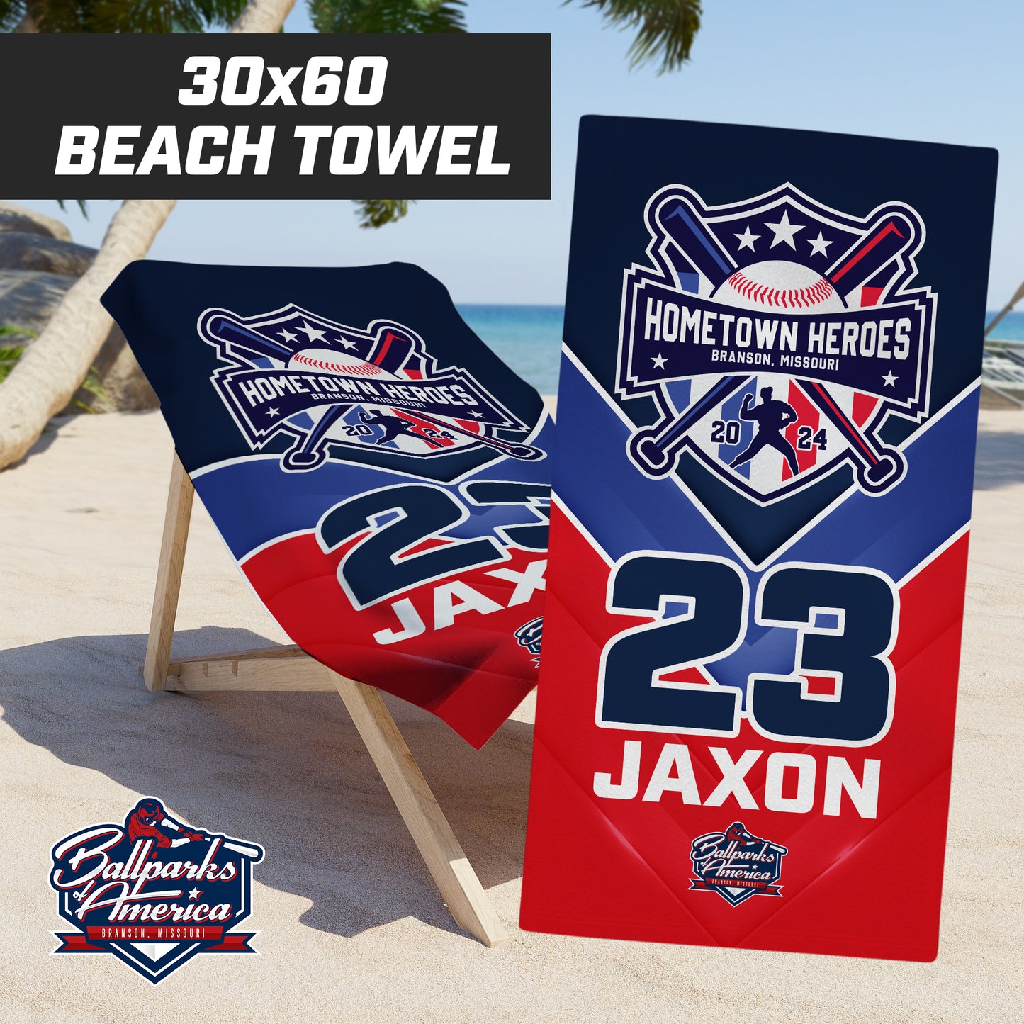 Hometown Heroes - 30"x60" Beach Towel