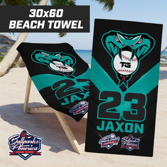 TG Dbacks Midway - Stars & Stripes - 30"x60" Beach Towel