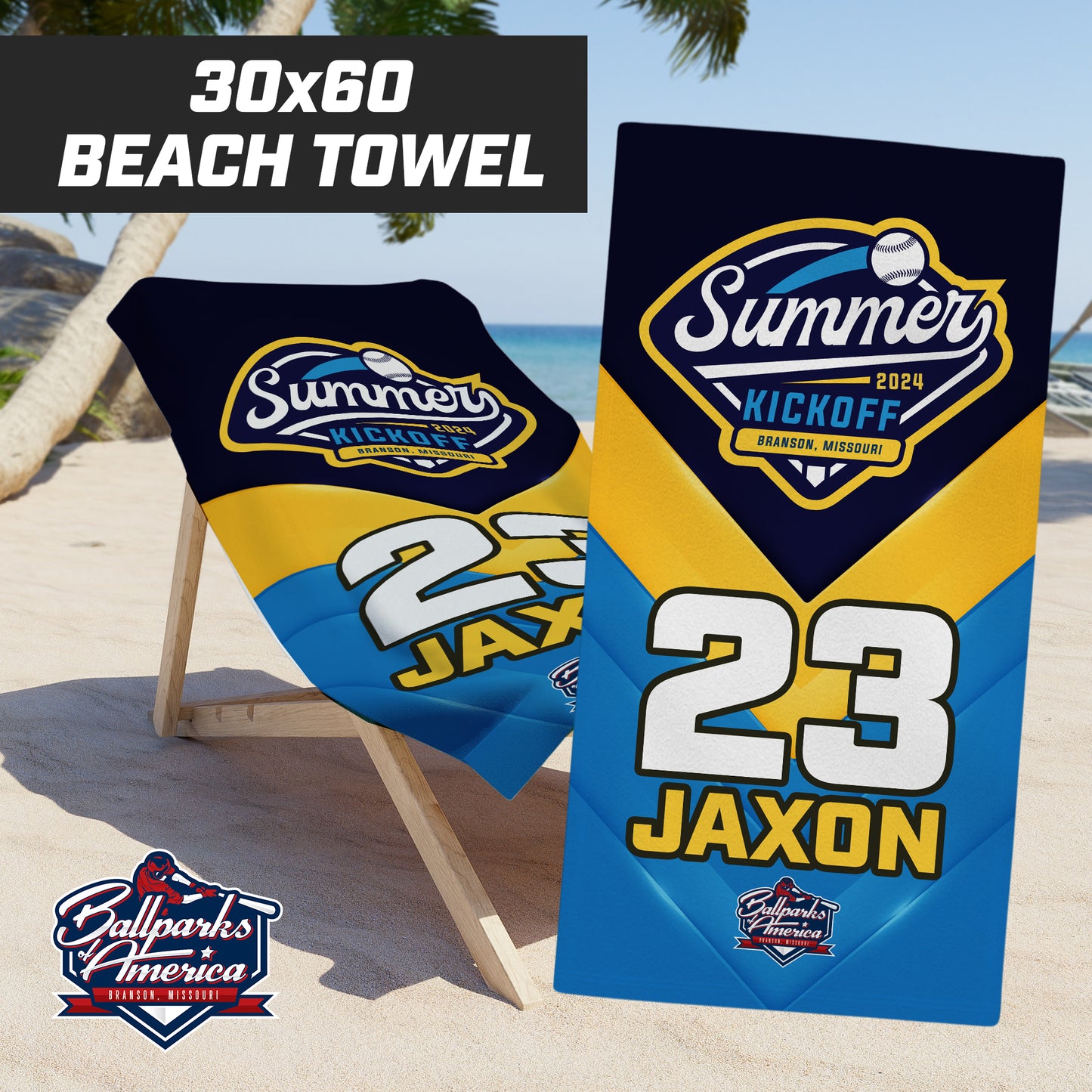 Summer Kickoff - 30"x60" Beach Towel