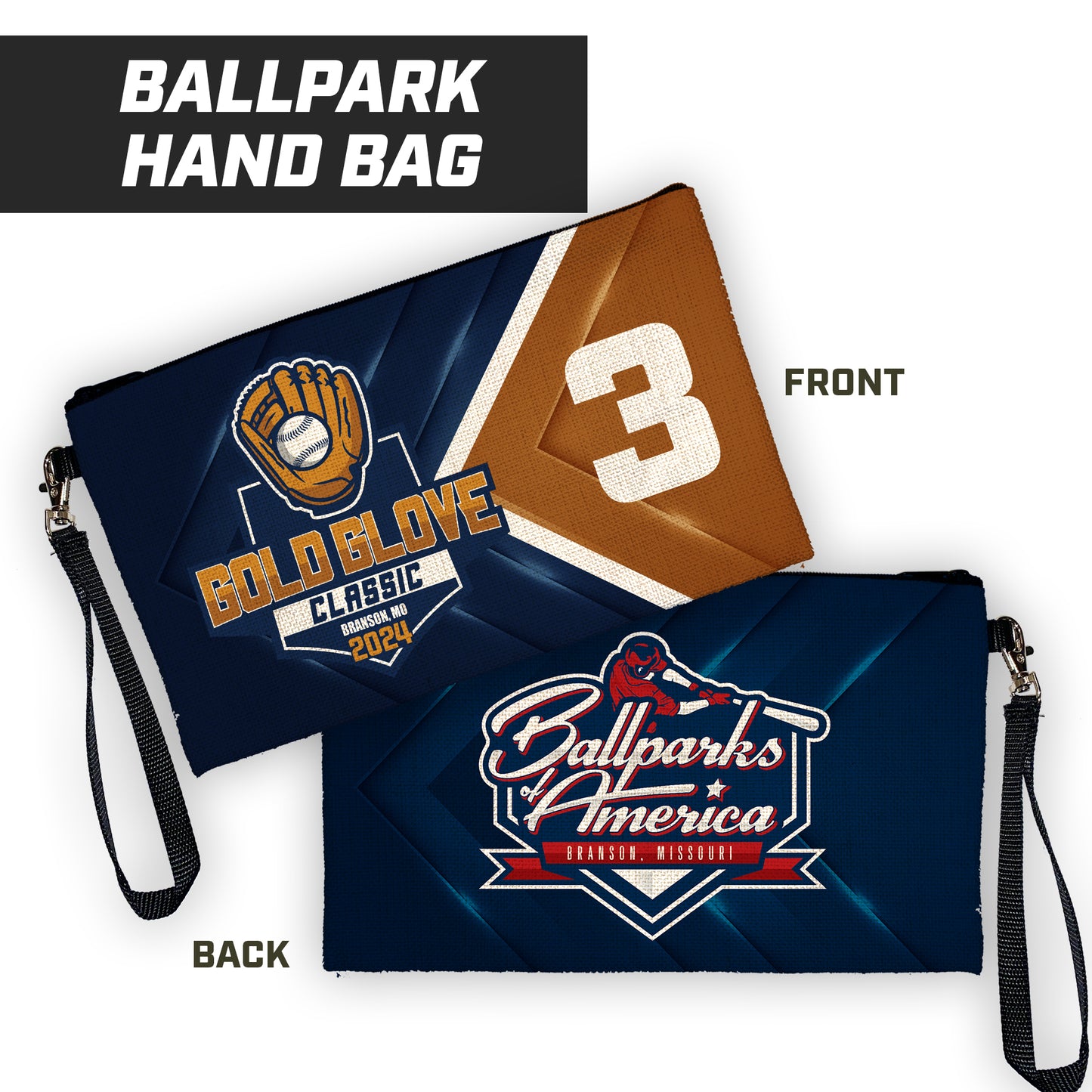 Gold Glove Classic - 9"x5" Zipper Bag with Wrist Strap