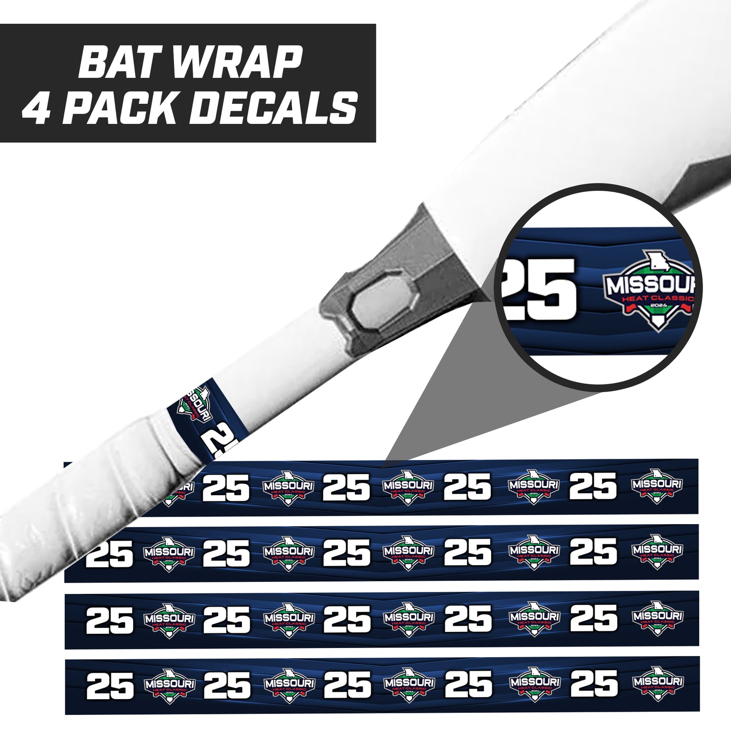 Missouri Heat Classic - Bat Decal Wraps (4 Pack)