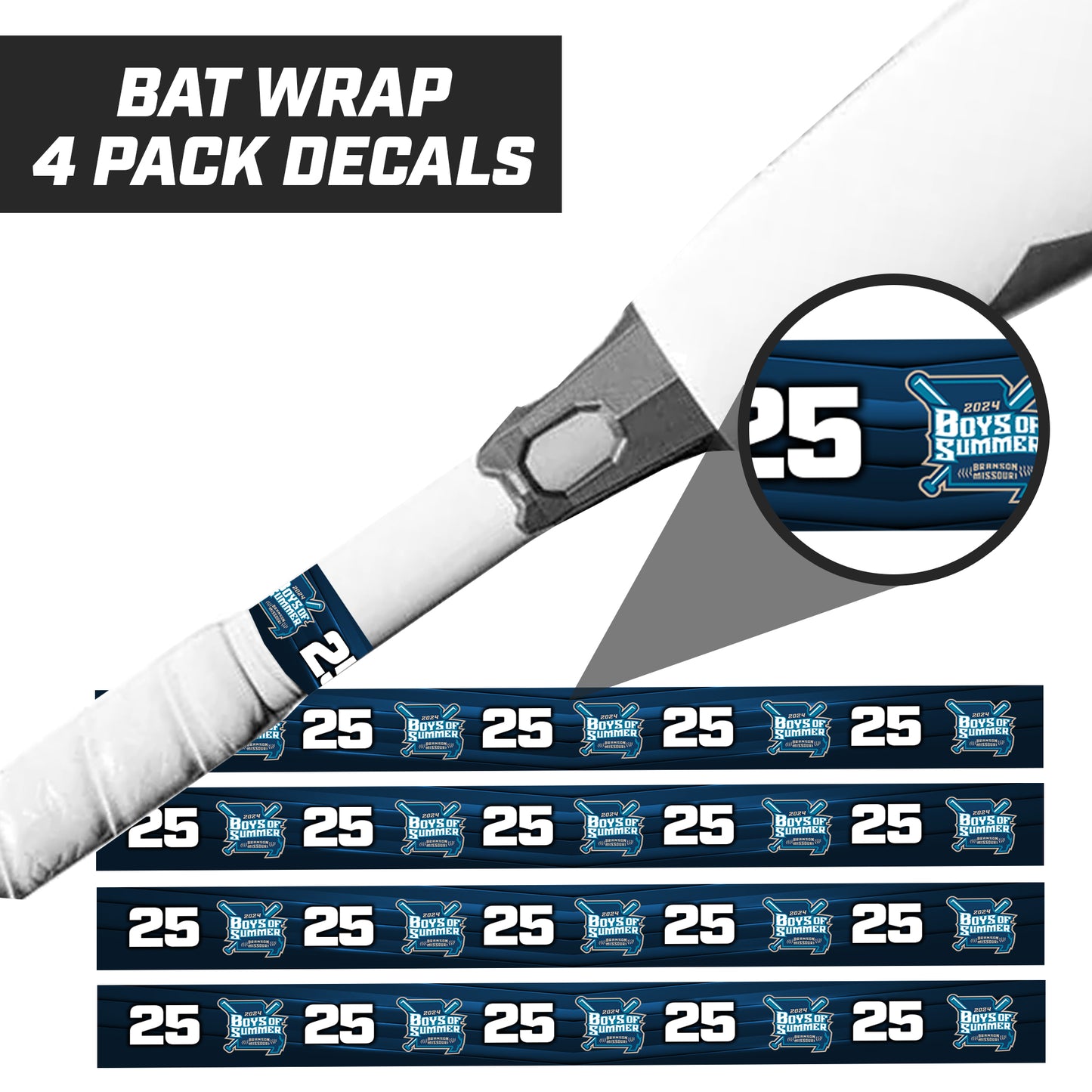 Boys Of Summer - Bat Decal Wraps (4 Pack)