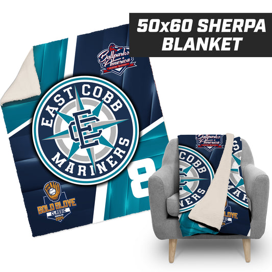 EC Mariners - Gold Glove Classic - 50”x60” Plush Sherpa Blanket