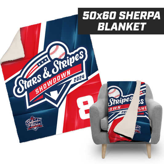 Stars & Stripes - 50”x60” Plush Sherpa Blanket