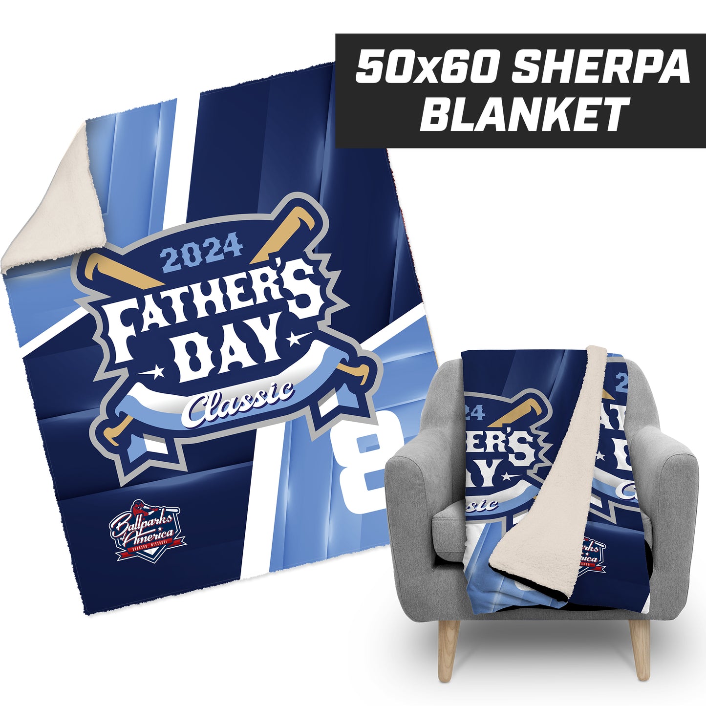 Father's Day Classic - 50”x60” Plush Sherpa Blanket