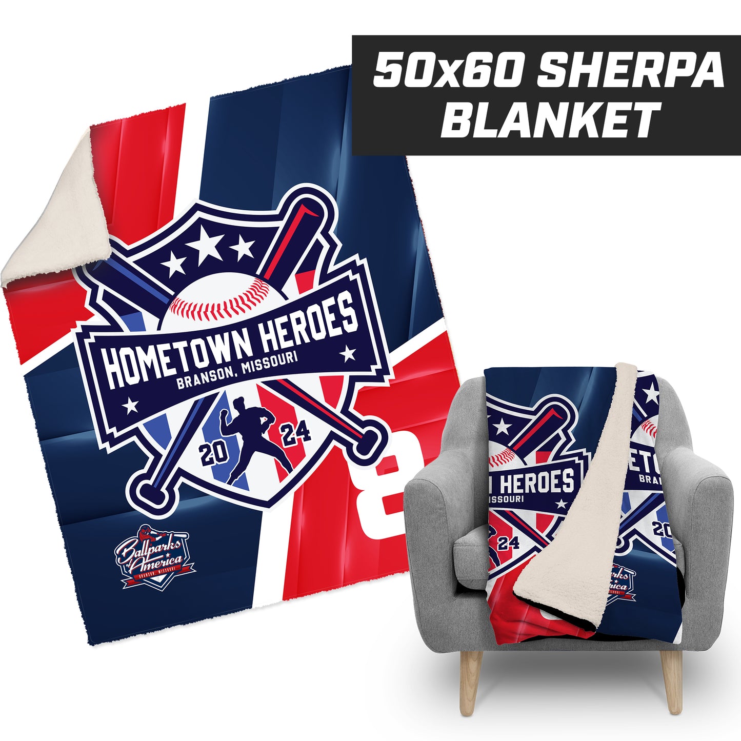 Hometown Heroes - 50”x60” Plush Sherpa Blanket