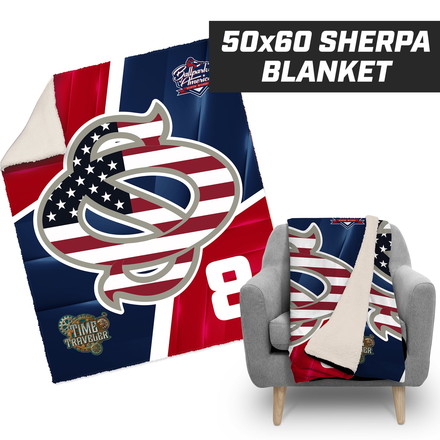 Ocala Select - Time Traveler Showdown - 50”x60” Plush Sherpa Blanket