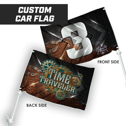 Time Traveler Showdown - Custom Car Flag