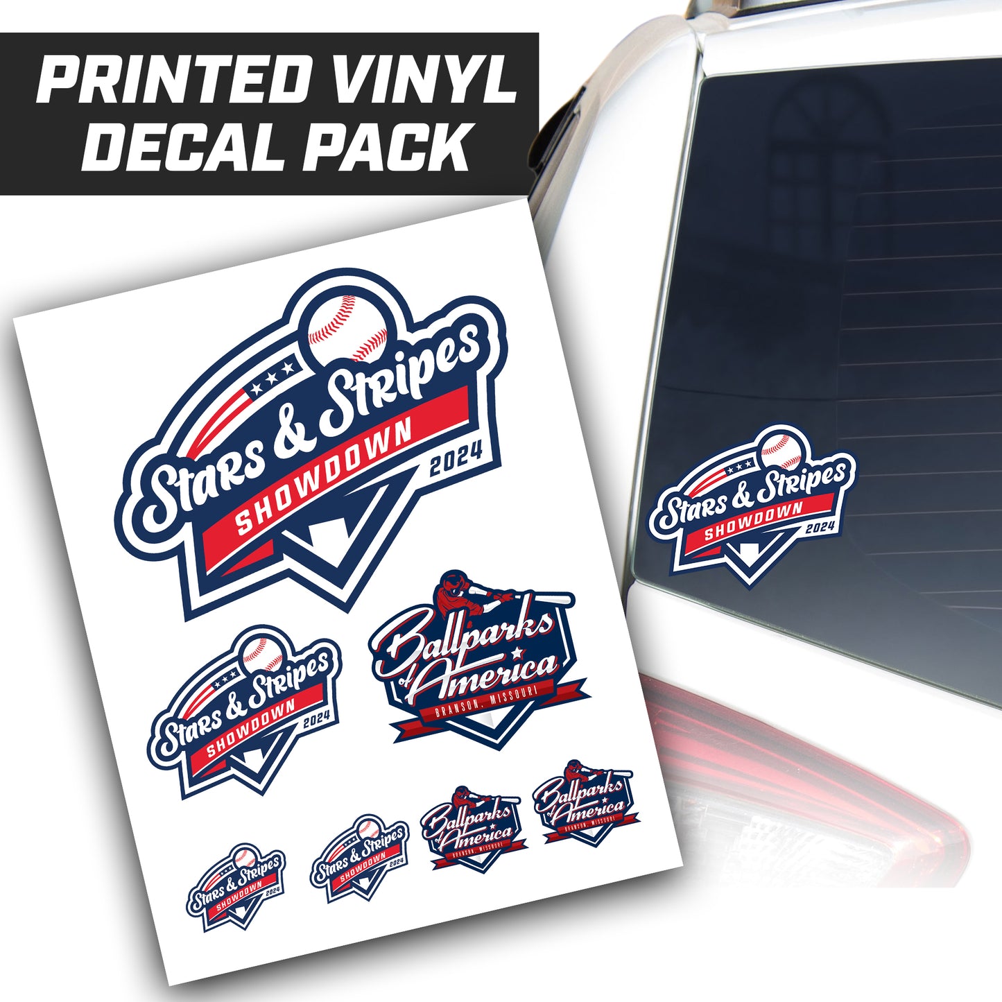 Stars & Stripes - Logo Vinyl Decal Pack