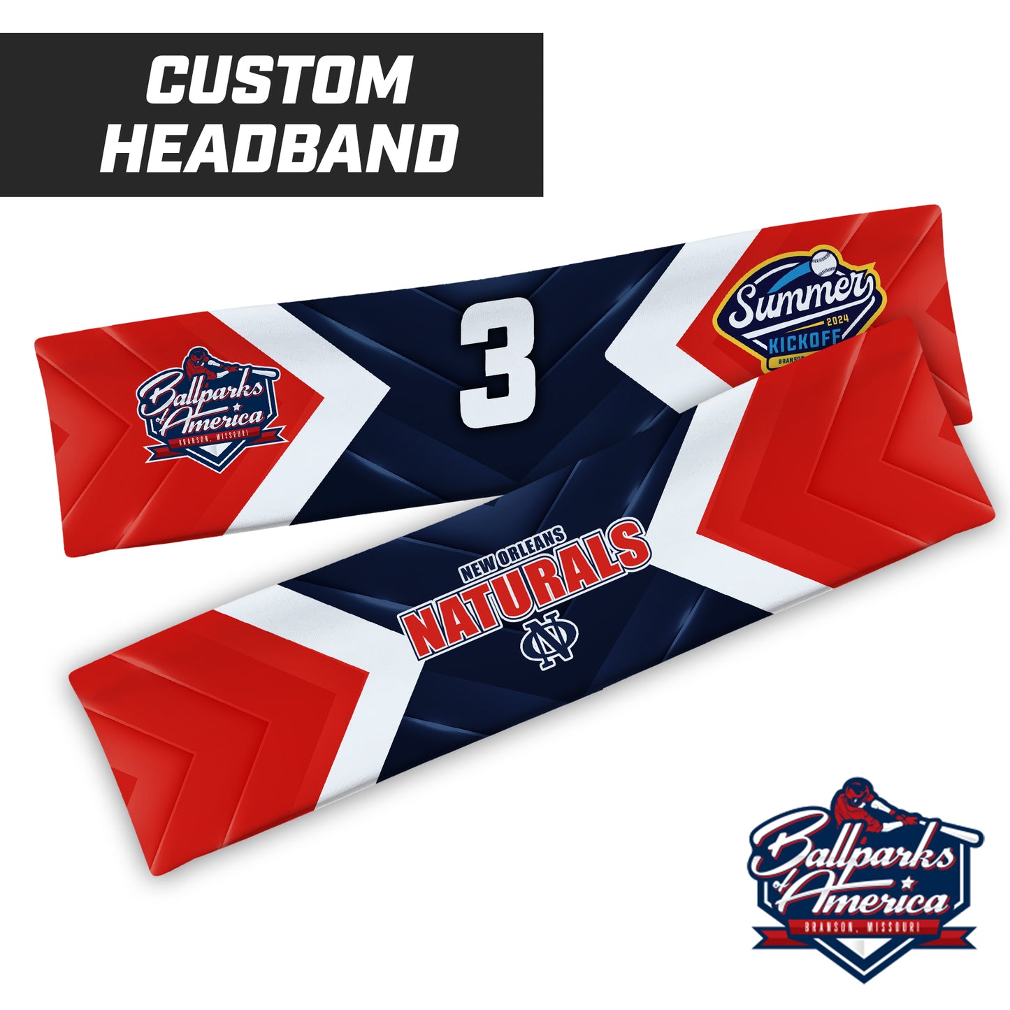 New Orleans Naturals 12u Red - Summer Kickoff - Headband