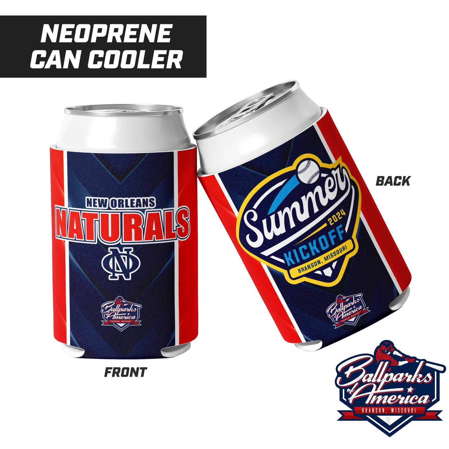 New Orleans Naturals 12u Red - Summer Kickoff - Can Coozie