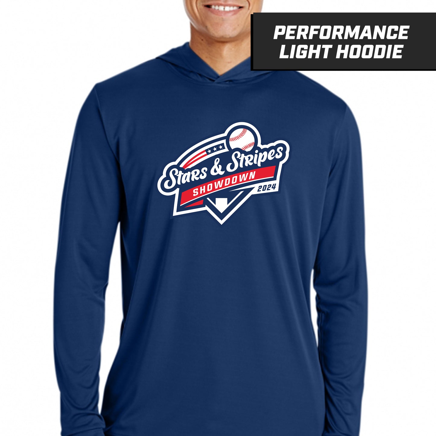 Stars & Stripes - Navy - Performance Lightweight Hoodie