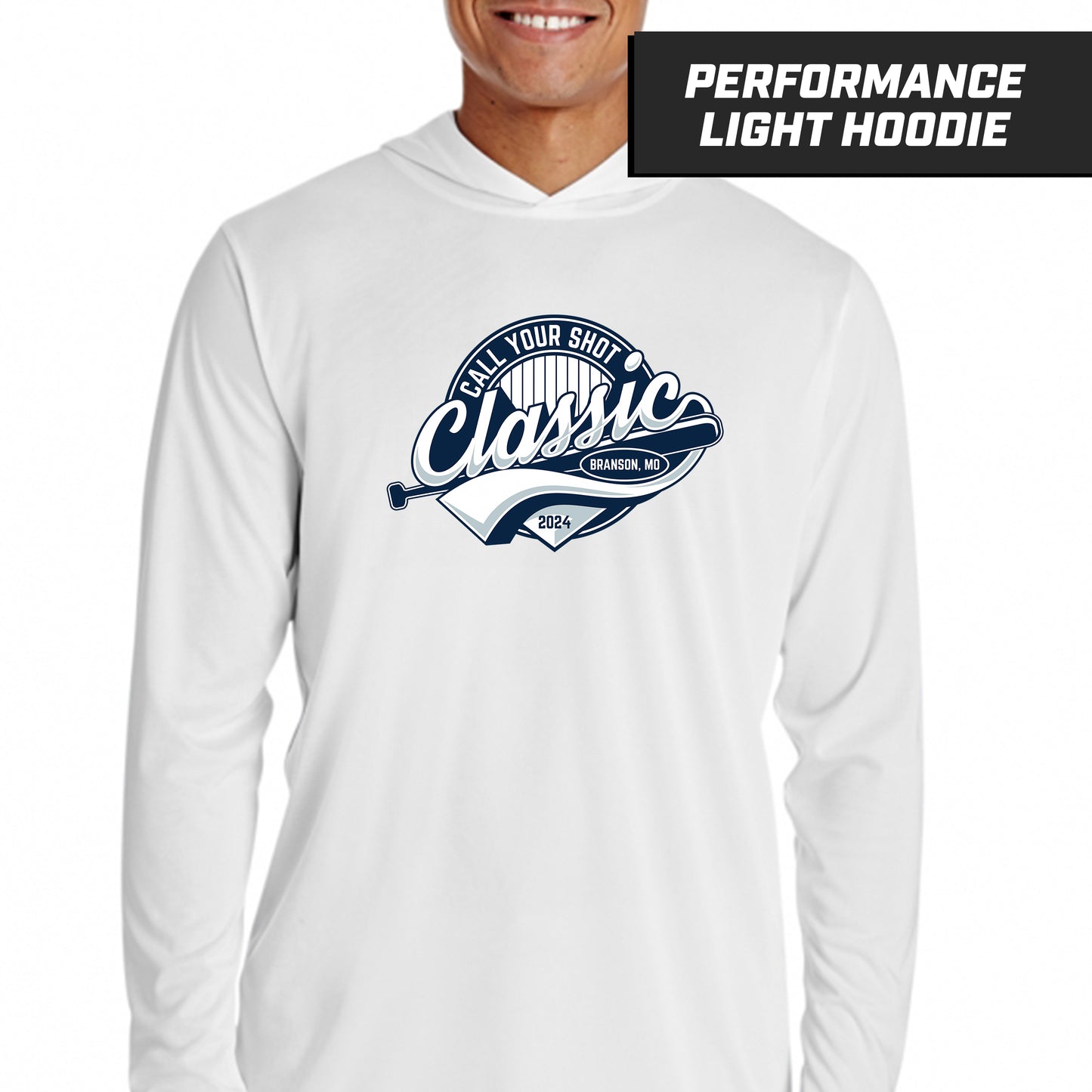 Call Your Shot Classic - White - Performance Lightweight Hoodie