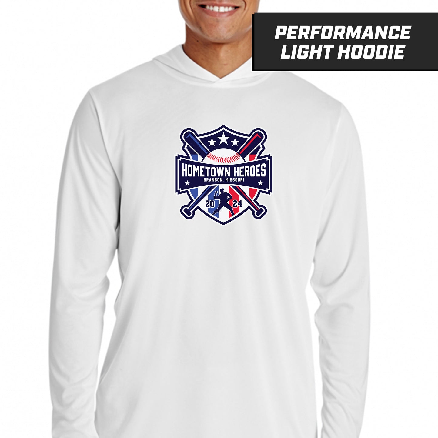 Hometown Heroes - White - Performance Lightweight Hoodie