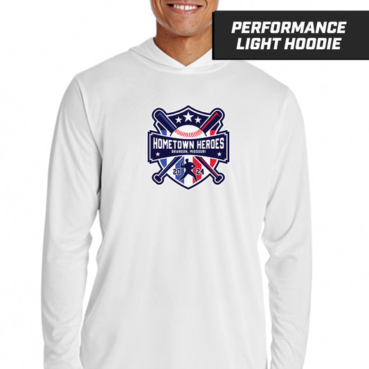 Hometown Heroes - White - Performance Lightweight Hoodie