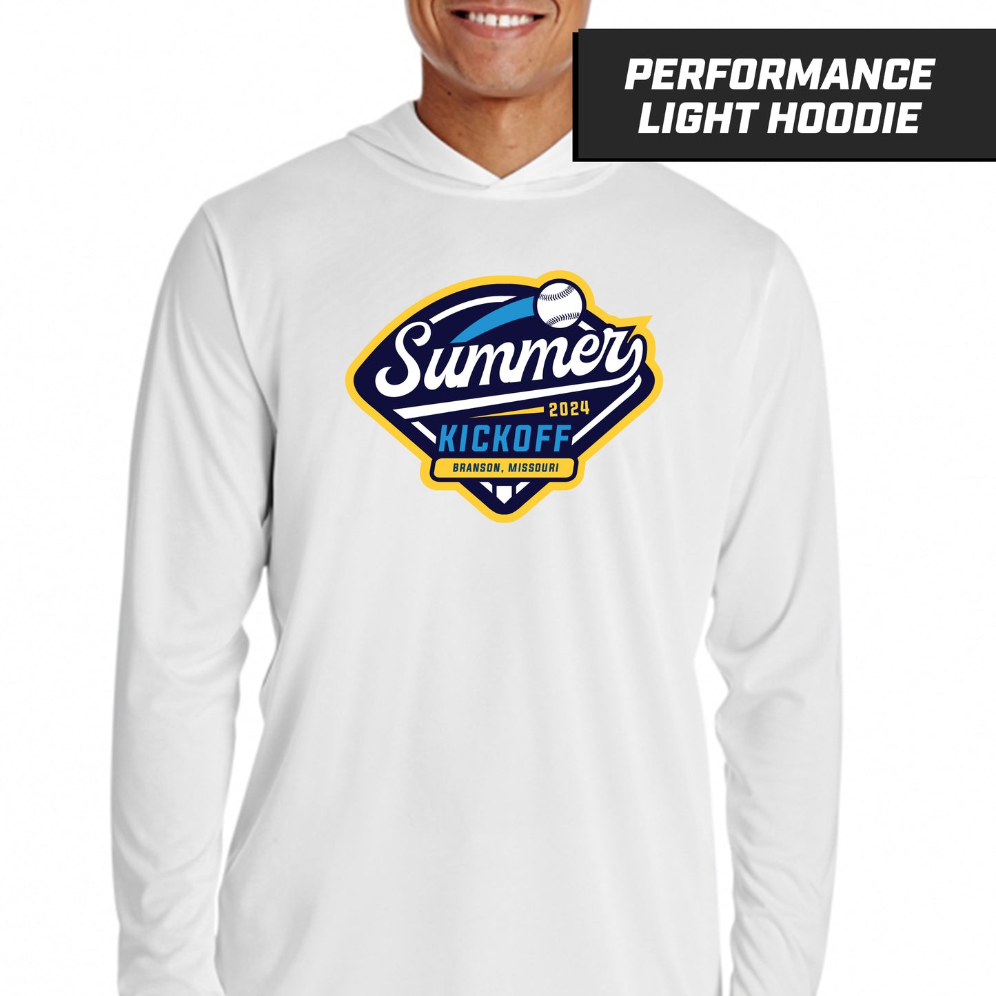 Summer Kickoff - White - Performance Lightweight Hoodie