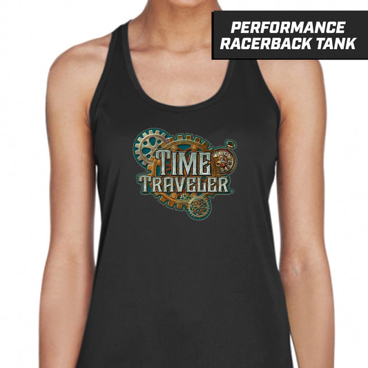 Time Traveler Showdown - Black - Performance Woman's Racerback Shirt