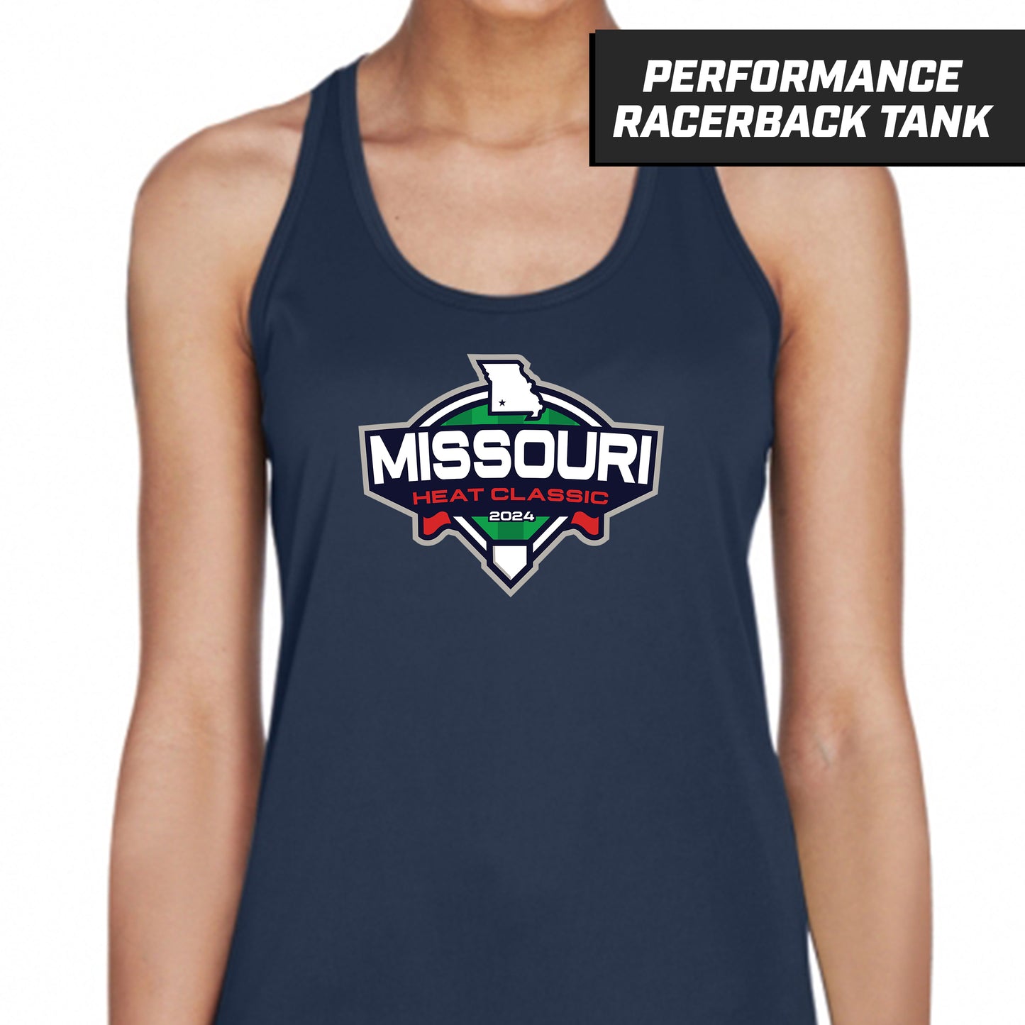 Missouri Heat Classic - Navy - Performance Woman's Racerback Shirt