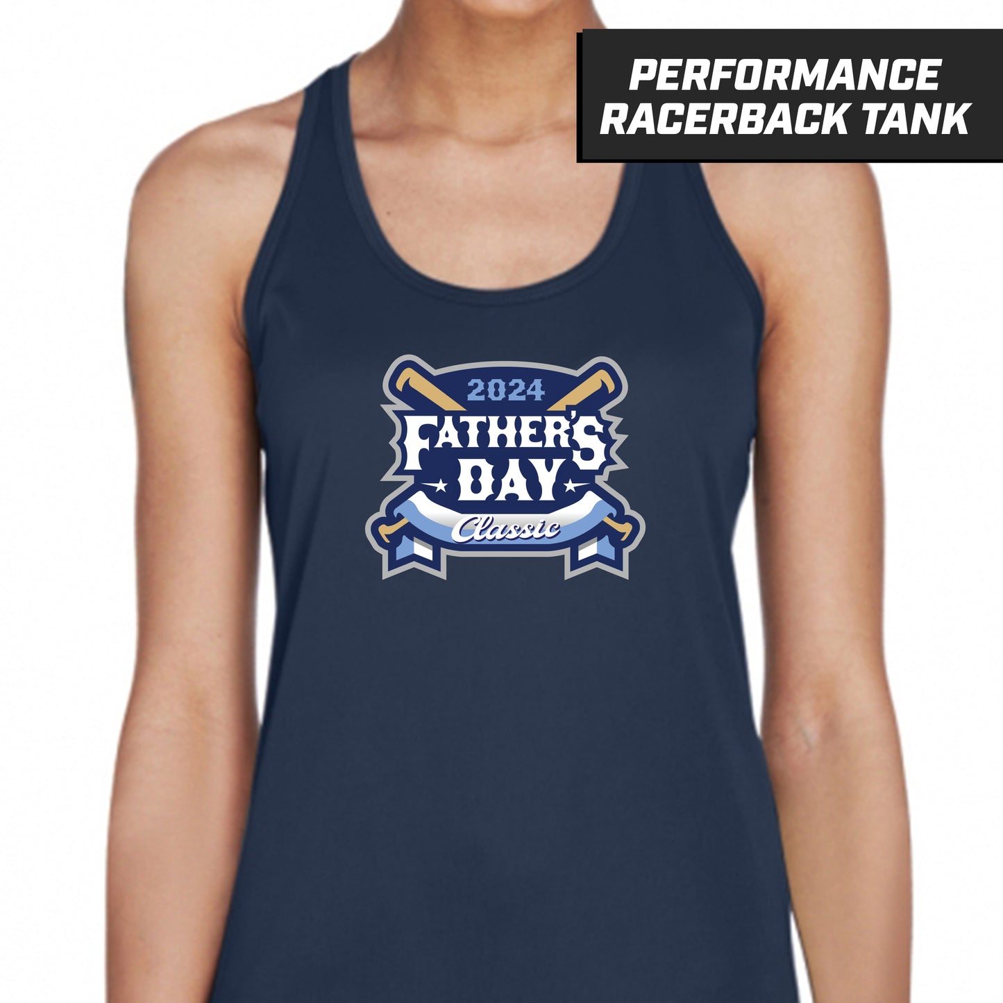 Father's Day Classic - Navy - Performance Woman's Racerback Shirt