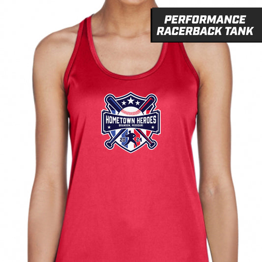 Hometown Heroes - Red - Performance Woman's Racerback Shirt