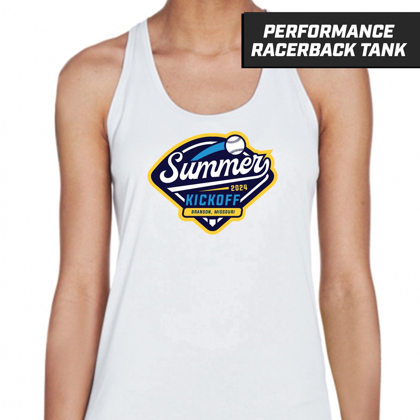 Summer Kickoff - White - Performance Woman's Racerback Shirt